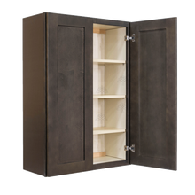 Load image into Gallery viewer, Lancaster Vintage Charcoal Wall Cabinet 2 Doors 3 Adjustable Shelves