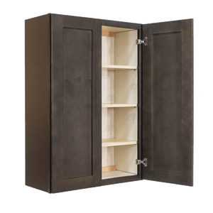 Lancaster Vintage Charcoal Wall Cabinet 2 Doors 3 Adjustable Shelves