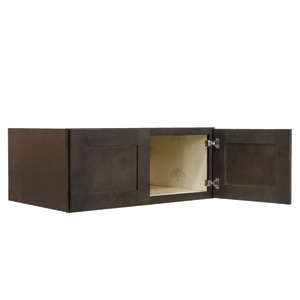 Lancaster Vintage Charcoal Wall Cabinet 2 Doors No Shelf 24inch Depth