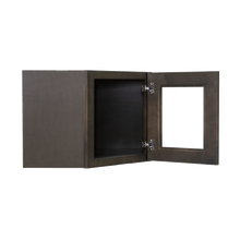 Load image into Gallery viewer, Lancaster Vintage Charcoal Wall Diagonal Mullion Door Cabinet 1 Door No Shelf Glass Not Included