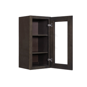Lancaster Vintage Charcoal Wall Mullion Door Cabinet 1 Door 2 Adjustable Shelves Glass not Included