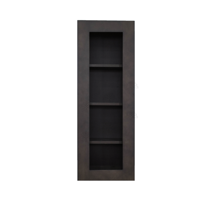 Lancaster Vintage Charcoal Wall Mullion Door Cabinet 1 Door 3 Adjustable Shelves Glass not Included