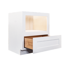 Load image into Gallery viewer, Lancaster White Finish Shaker Base Microwave with Drawer Cabinet