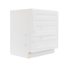 Load image into Gallery viewer, Lancaster Shaker White Base Drawer Cabinet 3 Drawers