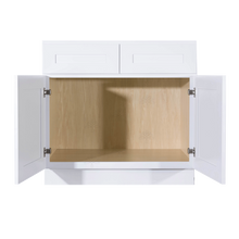 Load image into Gallery viewer, Lancaster Shaker White Sink Base Cabinet 2 Dummy Drawers 2 Doors