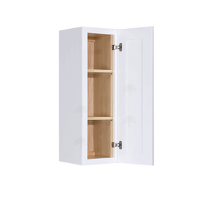 Lancaster Shaker White Wall Cabinet 1 Door 2 Adjustable Shelves 30-inch Height
