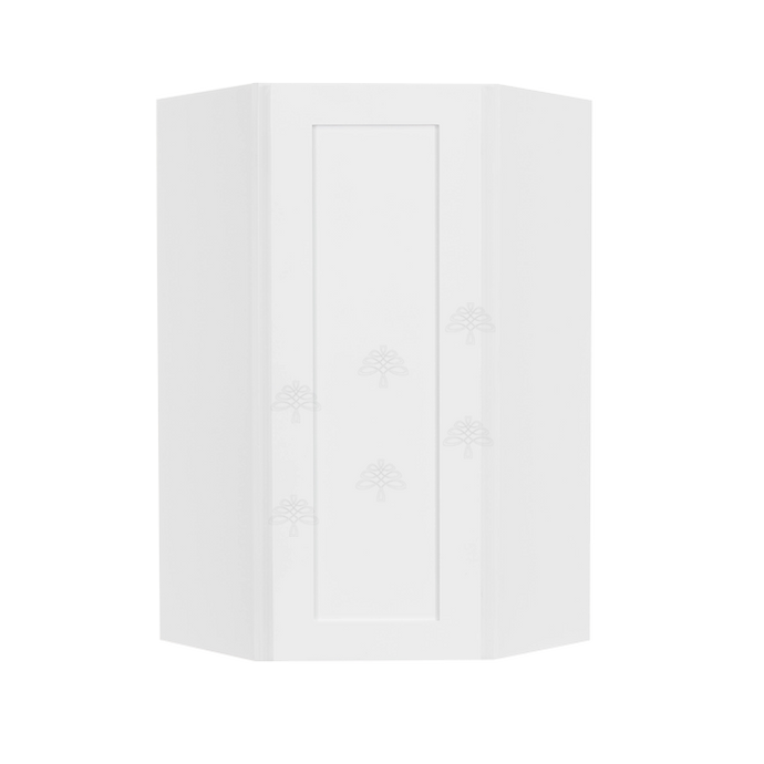 Lancaster Shaker White Wall Diagonal Corner 1 Door 3 Adjustable Shelves