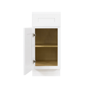 Lancaster Shaker White Base Cabinet 1 Drawer 1 Door 1 Adjustable Shelf