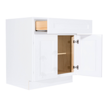 Load image into Gallery viewer, Lancaster Shaker White Base Cabinet 1 Drawer 2 Doors 1 Adjustable Shelf