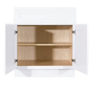Lancaster Shaker White Base Cabinet 1 Drawer 2 Doors 1 Adjustable Shelf