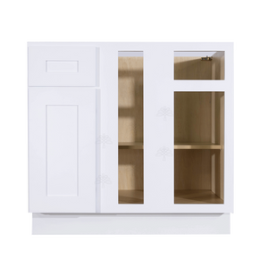 Lancaster Shaker White Base Blind Corner Cabinet 1 Drawer 1 Door