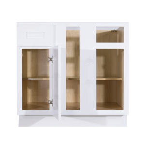 Lancaster Shaker White Base Blind Corner Cabinet 1 Drawer 1 Door