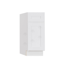 Load image into Gallery viewer, Lancaster Shaker White Base End Angle Cabinet 1 Fake Drawer 1 Door 1 Adjustable Shelf Leftside