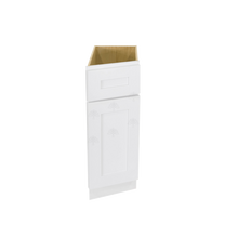 Load image into Gallery viewer, Lancaster Shaker White Base End Angle Cabinet 1 Fake Drawer 1 Door Adjustable Shelf Rightside