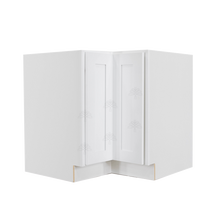 Load image into Gallery viewer, Lancaster Shaker White Lazy Susan Base Cabinet 2 Full Height Folding Doors