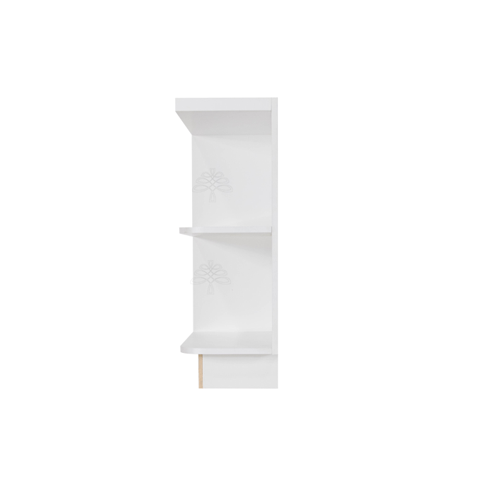 Open white shelves discount