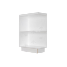 Load image into Gallery viewer, Lancaster Shaker White Base Open End Shelf 12 inch No Door 1 Fixed Shelf Leftside