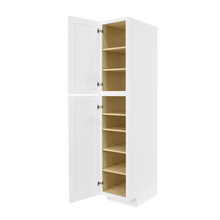 Load image into Gallery viewer, Lancaster Shaker White Tall Pantry 1 Upper Door and 1 Lower Door