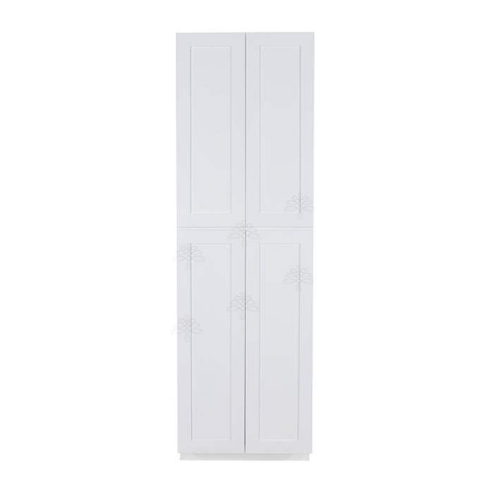 Lancaster Shaker White Tall Pantry 2 Upper Doors and 2 Lower Doors