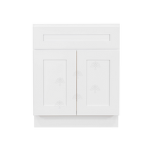 Load image into Gallery viewer, Lancaster Shaker White Vanity Sink Base Cabinet 1 Dummy Drawer 2 Doors