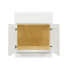 Load image into Gallery viewer, Lancaster Shaker White Vanity Sink Base Cabinet 1 Dummy Drawer 2 Doors