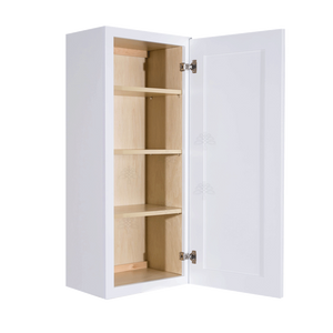 Lancaster Shaker White Wall Cabinet 1 Door 3 Adjustable Shelves