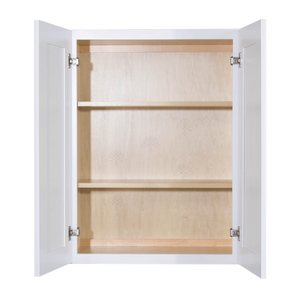 Lancaster Shaker White Wall Cabinet 2 Doors 2 Adjustable Shelves