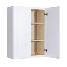 Load image into Gallery viewer, Lancaster Shaker White Wall Cabinet 2 Doors 2 Adjustable Shelves