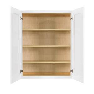 Lancaster Shaker White Wall Cabinet 2 Doors 3 Adjustable Shelves
