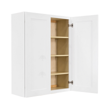 Load image into Gallery viewer, Lancaster Shaker White Wall Cabinet 2 Doors 3 Adjustable Shelves