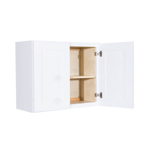 Lancaster Shaker White Wall Cabinet 2 Doors 1 Adjustable Shelf