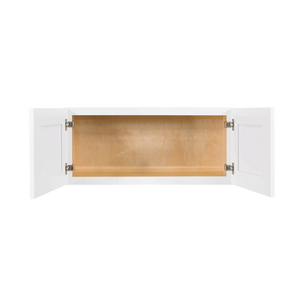 Lancaster Shaker White Wall Cabinet 2 Doors No Shelf 24inch Depth