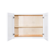 Load image into Gallery viewer, Lancaster Shaker White Wall Cabinet 2 Doors 1 Adjustable Shelf 24inch Depth