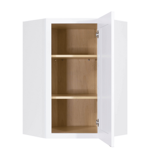 Lancaster Shaker White Wall Diagonal Corner 1 Door 2 Adjustable Shelves