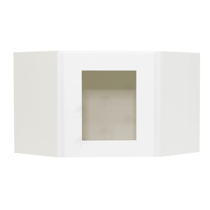 Lancaster Shaker White Wall Diagonal Mullion Door Cabinet 1 Door 3 Adjustable Shelves Glass not Included