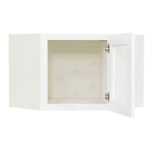 Load image into Gallery viewer, Lancaster Shaker White Wall Diagonal Mullion Door Cabinet 1 Door 3 Adjustable Shelves Glass not Included