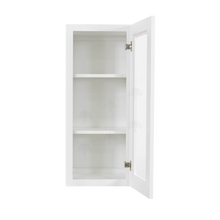 Load image into Gallery viewer, Lancaster Shaker White Wall Mullion Door Cabinet 1 Door 2 Adjustable Shelves Glass not Included