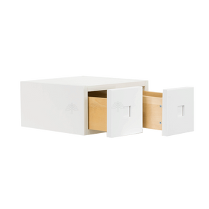 Lancaster Shaker White Wall Small Drawer Cabnet 2 Drawers