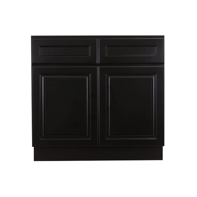 Newport Espresso Base Cabinet 2 Drawers 2 Doors 1 Adjustable Shelf