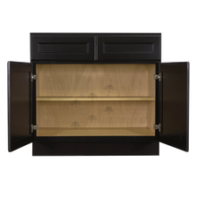 Load image into Gallery viewer, Newport Espresso Base Cabinet 2 Drawers 2 Doors 1 Adjustable Shelf
