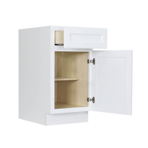 Newport White Base Cabinet 1 Drawer 1 Door 1 Adjustable Shelf