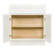 Load image into Gallery viewer, Newport White Base Cabinet 1 Drawer 2 Doors 1 Adjustable Shelf