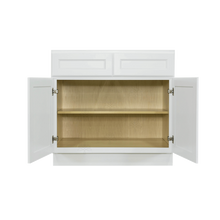 Load image into Gallery viewer, Newport White Base Cabinet 2 Drawers 2 Doors 1 Adjustable Shelf