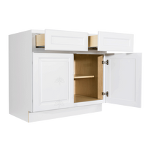 Load image into Gallery viewer, Newport White Base Cabinet 2 Drawers 2 Doors 1 Adjustable Shelf