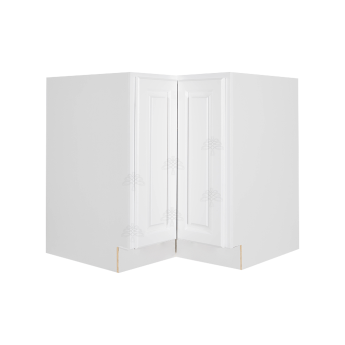 Newport White Lazy Susan Base Cabinet 2 Full Height Folding Doors