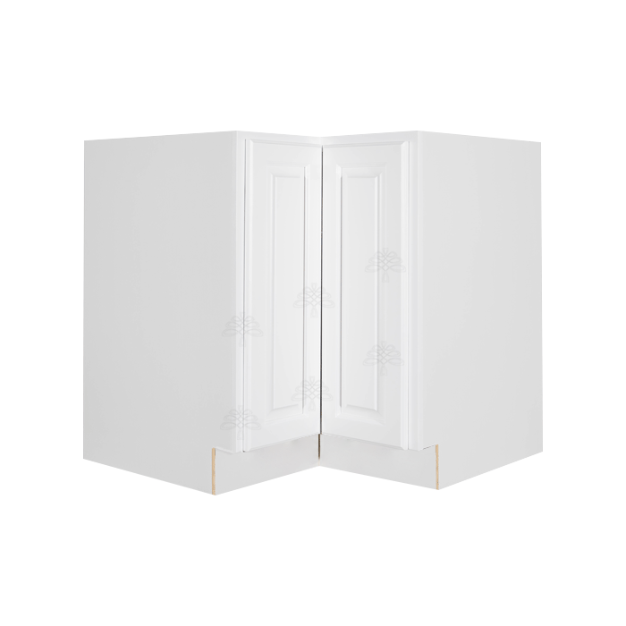 Newport White Lazy Susan Base Cabinet 2 Full Height Folding Doors