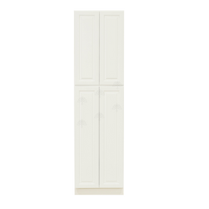 Newport White Tall Pantry 2 Upper Doors and 2 Lower Doors
