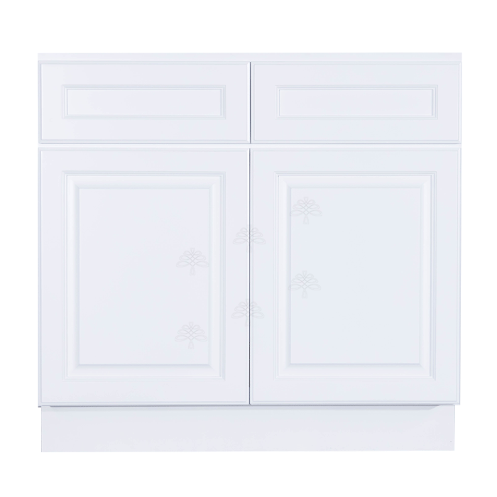 Newport White Sink Base Cabinet 2 Dummy Drawer 2 Doors