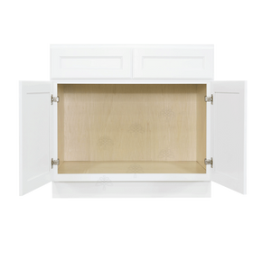 Newport White Sink Base Cabinet 2 Dummy Drawer 2 Doors