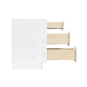 Newport White Vanity Drawer Base Cabinet 3 Drawers